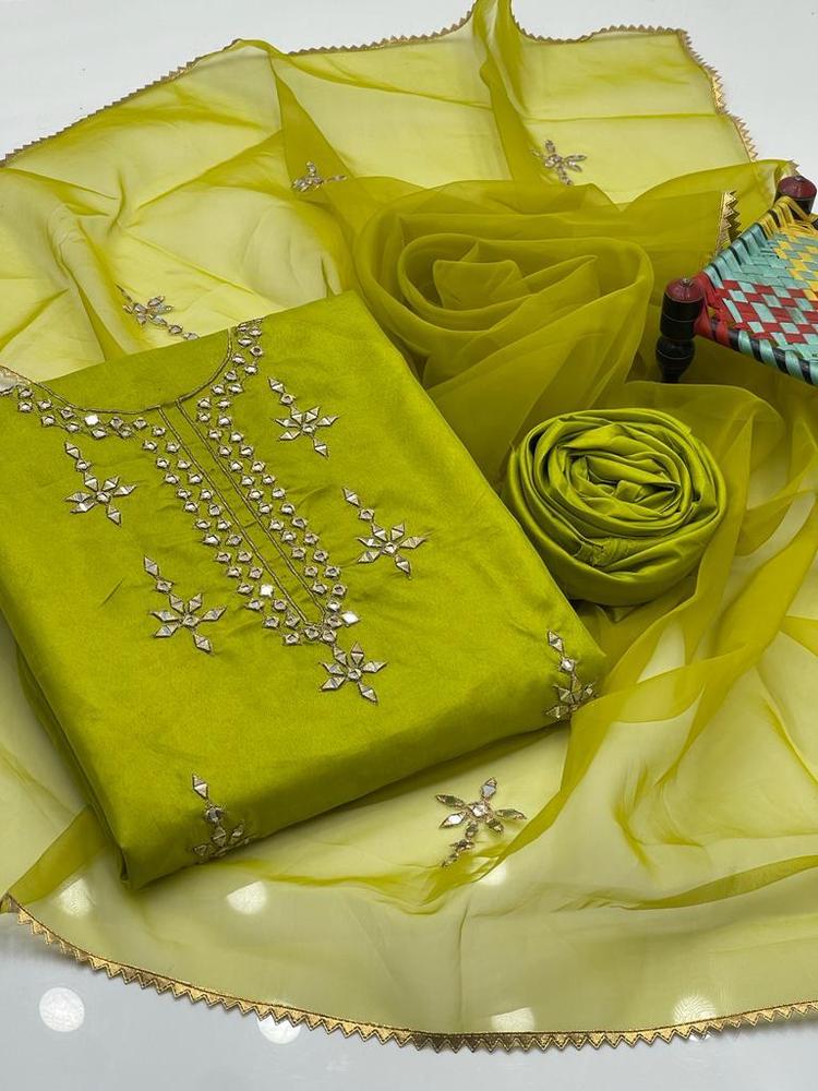 Embroidered Silk Suit