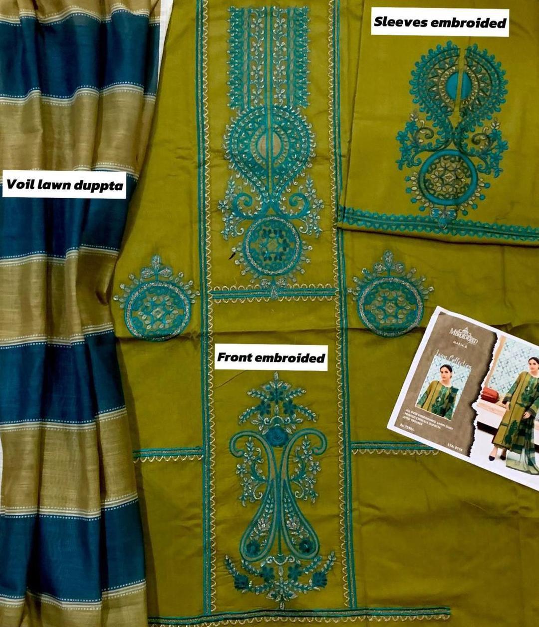 3-Pc Embroidered Suit