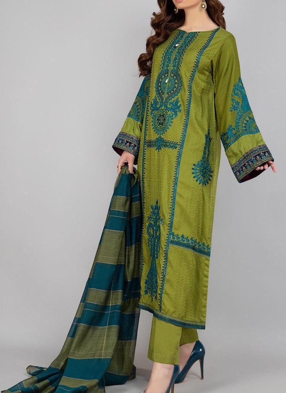 3-Pc Embroidered Suit