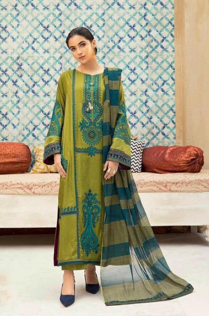 3-Pc Embroidered Suit