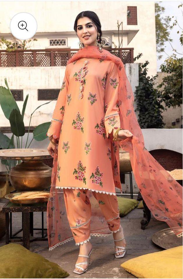 Unstitched Silk 3Pc