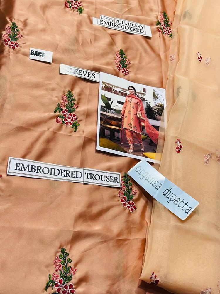Unstitched Silk 3Pc